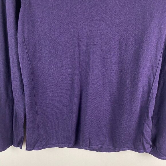 John Varvatos Sweater Men 2XL Merino Wool Blend Purple V Neck Knit Pullover - Picture 3 of 10